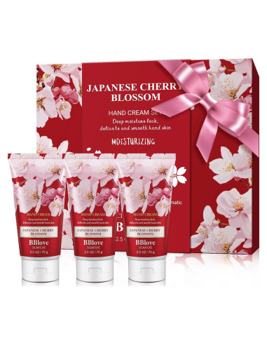 Set de Crema para Manos y Cuerpo Loción Hidratante 3PCS Flor de Cerezo