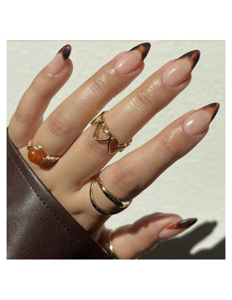 Uñas Postizas Acrílicas Completa DANMANR 24 Piezas Estampado Uñas Postizas Acrílicas Completa DANMANR 24 Piezas Estampado