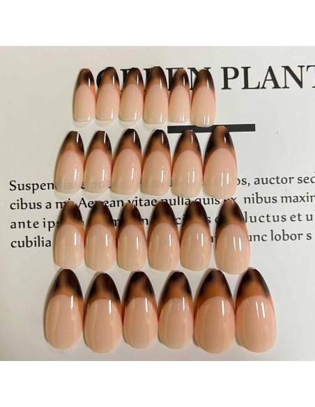 Uñas Postizas Acrílicas Completa DANMANR 24 Piezas Estampado Uñas Postizas Acrílicas Completa DANMANR 24 Piezas Estampado