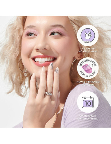 Uñas Postizas KISS imPRESS 'En Mi Mente' Almendra Medianas