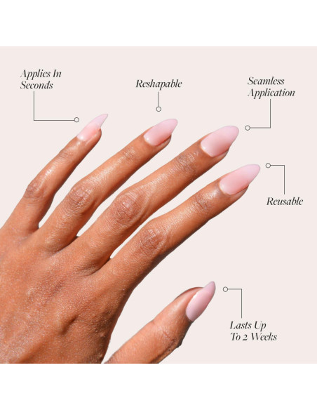 Kit Uñas Postizas Glamnetic Nube 9 Rosa Almendra 30 Uñas Kit Uñas Postizas Glamnetic Nube 9 Rosa Almendra 30 Uñas