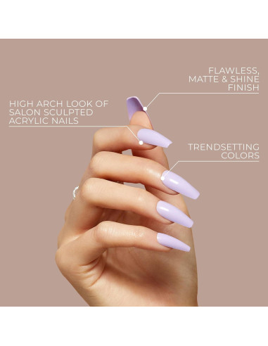 KISS Gel Fantasy Uñas Postizas Rosa Claro Medianas 28 Uñas