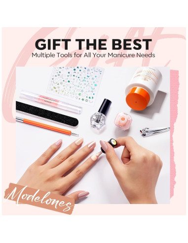 Set de Esmalte de Uñas Modelones 6 Colores Mini Secado Rápido