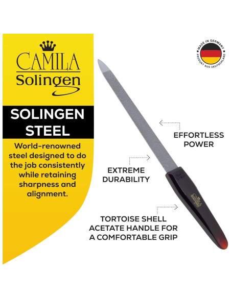 Lima de Uñas de Metal Zafiro Camila Solingen 20.32 cm Lima de Uñas de Metal Zafiro Camila Solingen 20.32 cm