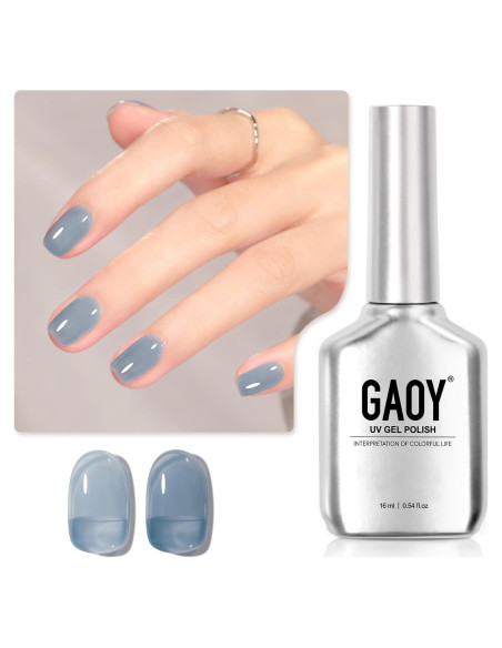 Gel de Uñas Translucido GAOY 16ml Azul Hazy Curado UV Gel de Uñas Translucido GAOY 16ml Azul Hazy Curado UV