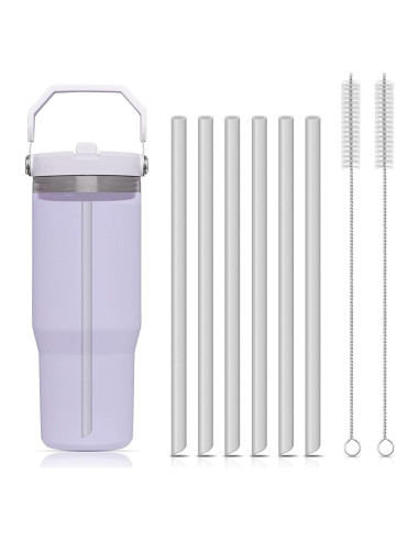6 Pajillas de Silicona Reemplazo Taladad para Stanley IceFlow 600ml