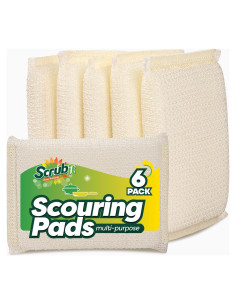 6 Esponjas de Fregar Multiusos SCRUBIT, Sin Rayones, Absorbentes