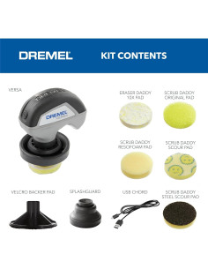 Limpiador Eléctrico Dremel Versa con 5 Almohadillas Scrub Daddy 2