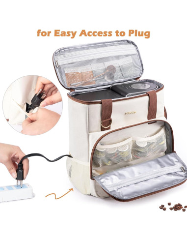 Bolsa de Viaje BAGSPRITE para Cafetera Keurig K-Mini - Marfil
