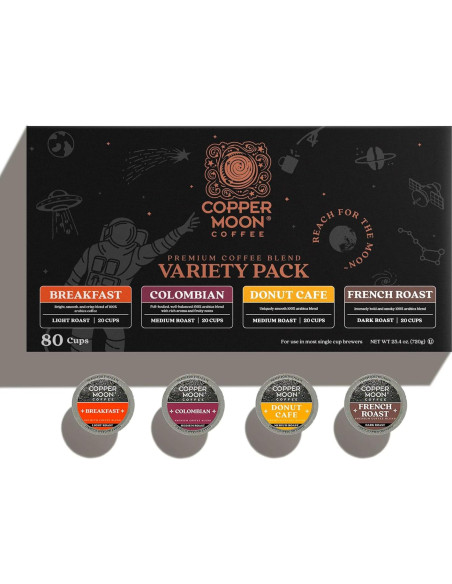 Cápsulas de café Copper Moon K-Cup 80 unidades variadas Cápsulas de café Copper Moon K-Cup 80 unidades variadas