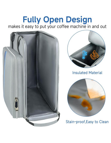 Bolsa de viaje para cafetera Keurig K-Mini Plus gris