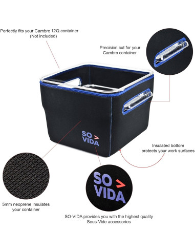 Manga Sous Vide SO-VIDA para Cambro 12 Cuartos - Aislamiento Neopreno
