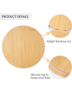 Tapa de Madera Reemplazo CTTZCKJ para Bowl Pyrex 4 Tazas 2