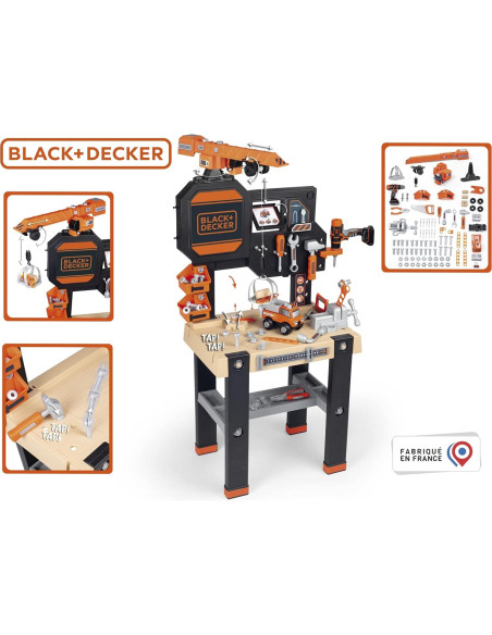 Banco de Trabajo para Niños Smoby Black + Decker 94 Accesorios Banco de Trabajo para Niños Smoby Black + Decker 94 Accesorios