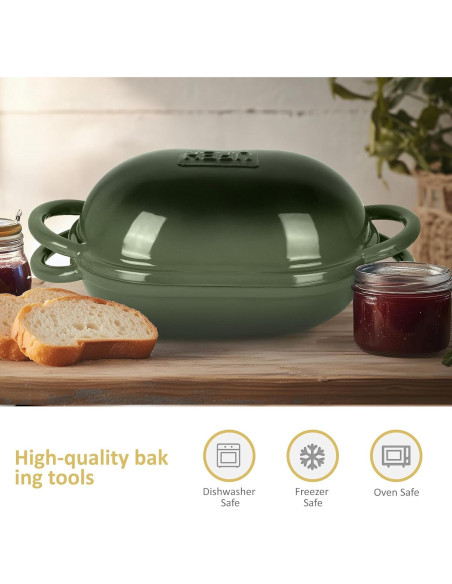 Horno Holandés UFEH 2 QT Hierro Fundido Esmaltado Verde Horno Holandés UFEH 2 QT Hierro Fundido Esmaltado Verde
