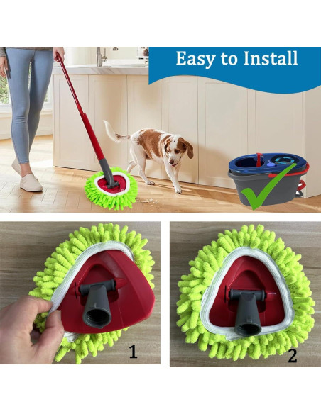 Cabezas de Mopa Chenille Reemplazo Ocedar 6PCS Lavables Cabezas de Mopa Chenille Reemplazo Ocedar 6PCS Lavables