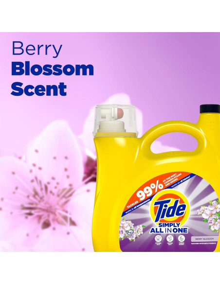 Detergente Líquido Tide Simply Aroma a Flor de Baya 5.38L Detergente Líquido Tide Simply Aroma a Flor de Baya 5.38L