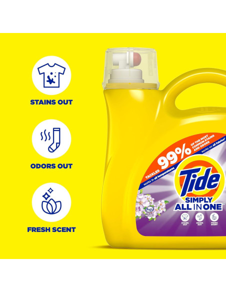 Detergente Líquido Tide Simply Aroma a Flor de Baya 5.38L Detergente Líquido Tide Simply Aroma a Flor de Baya 5.38L