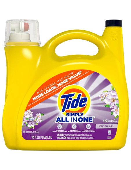 Detergente Líquido Tide Simply Aroma a Flor de Baya 5.38L Detergente Líquido Tide Simply Aroma a Flor de Baya 5.38L