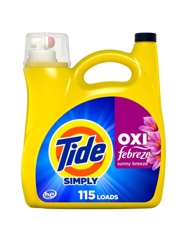 Detergente Líquido Tide Simply OXI + Febreze 4.78 L 115 Cargas