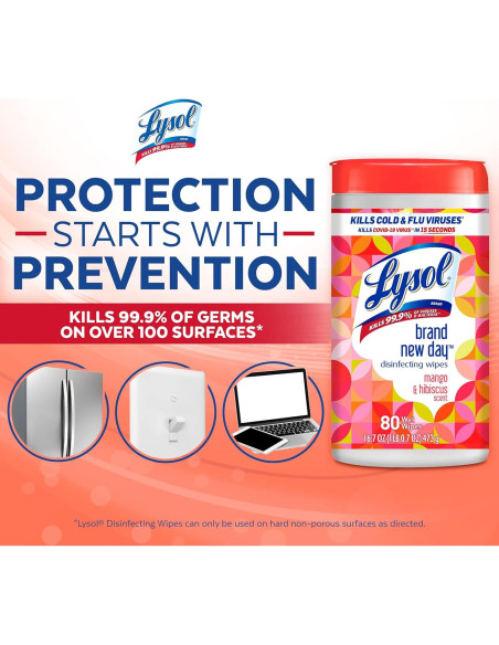 Toallitas Desinfectantes Lysol Multi-Superficie 80 Unidades Toallitas Desinfectantes Lysol Multi-Superficie 80 Unidades