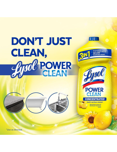 Limpiador Multi-Superficies Lysol 2x Concentrado 828 ml Limón Limpiador Multi-Superficies Lysol 2x Concentrado 828 ml Limón