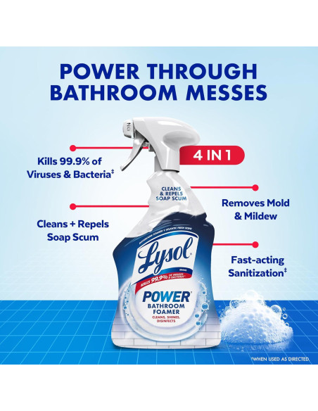 Limpiador Espumoso para Baños Lysol Power 32 Oz - Desinfectante Limpiador Espumoso para Baños Lysol Power 32 Oz - Desinfectante
