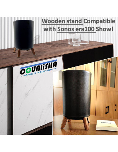 Soporte de Madera Real Yotommi para Altavoz Sonos Era 100
