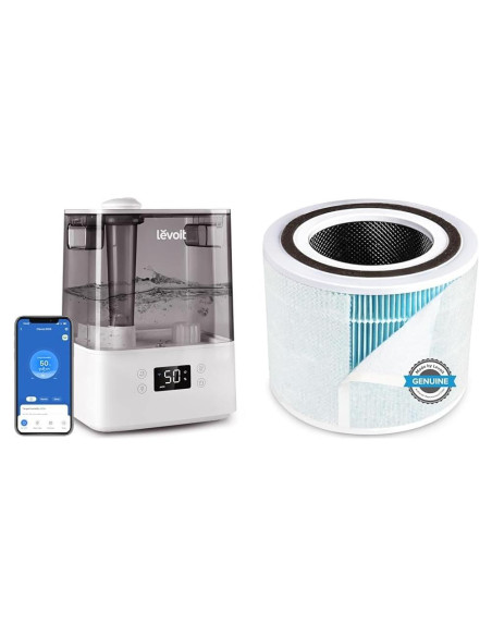 Humidificador LEVOIT 6L para Dormitorio Automático Gris Humidificador LEVOIT 6L para Dormitorio Automático Gris