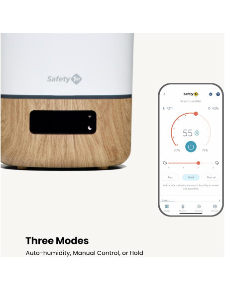 Humidificador Inteligente Safety 1st 3.8L con App y Luz Nocturna Humidificador Inteligente Safety 1st 3.8L con App y Luz Nocturna