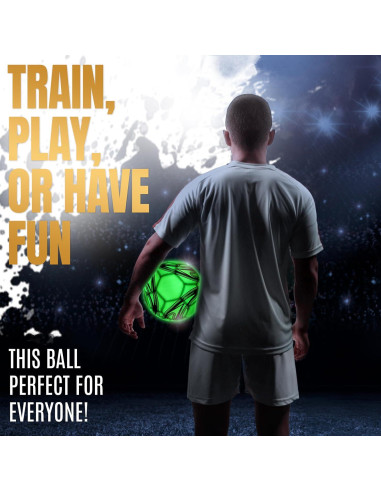 Balón de Fútbol LED Radiant Sports Tamaño 4 Verde - Iluminado