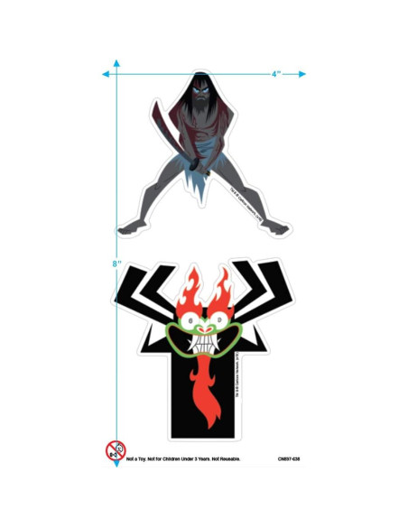 Calcomanías Coleccionables Samurai Jack y Aku - Vinilo 10x20 cm Calcomanías Coleccionables Samurai Jack y Aku - Vinilo 10x20 cm