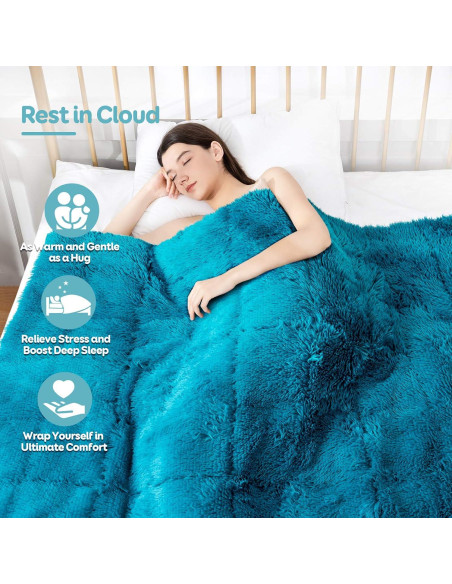 Manta con peso Cottonblue 6.8kg 121x183 cm Sherpa Verde Manta con peso Cottonblue 6.8kg 121x183 cm Sherpa Verde