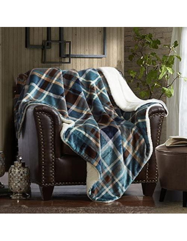 Manta de Sherpa MERRYLIFE 152x178 cm Color Groenlandia