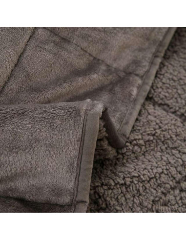 Manta pesada MENHIRY Sherpa 91x122 cm gris para adultos