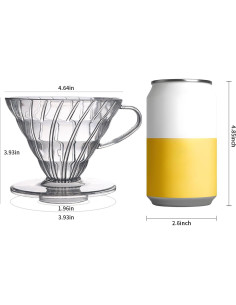 Cafetera de Goteo Marirao Cerámica Manual 1 Taza Transparente 2