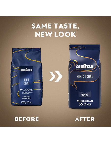 Café en Grano Lavazza Super Crema 1 kg Tostado Medio Espresso Café en Grano Lavazza Super Crema 1 kg Tostado Medio Espresso