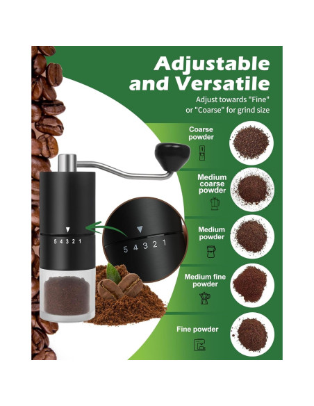 Molino de Café Manual Matrjestice con Muela de Cerámica 5 Niveles Molino de Café Manual Matrjestice con Muela de Cerámica 5 Niveles