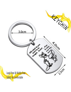 Llavero Inspirador Pinky y Cerebro - Acero Inoxidable 4x2.5cm 2