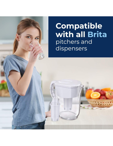 Filtros de Agua Pureline para Jarras Brita - 6 Paquete
