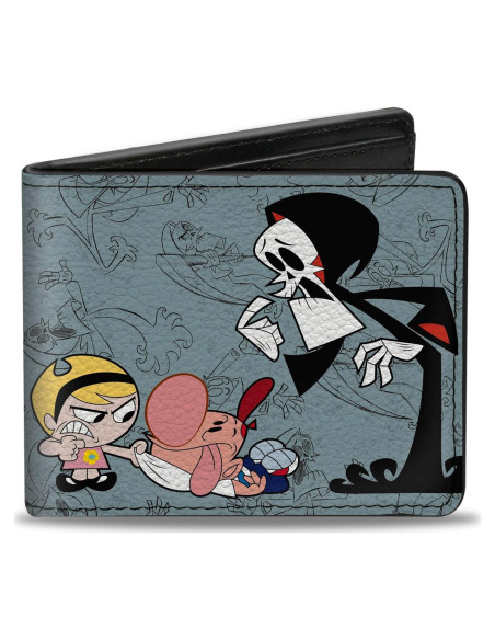 Cartera Bifold Buckle-Down de Cuero Vegano Warner Bros. Grim Cartera Bifold Buckle-Down de Cuero Vegano Warner Bros. Grim