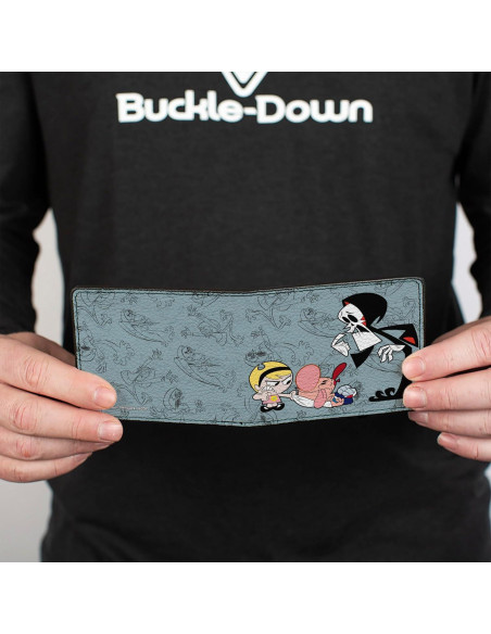 Cartera Bifold Buckle-Down de Cuero Vegano Warner Bros. Grim Cartera Bifold Buckle-Down de Cuero Vegano Warner Bros. Grim