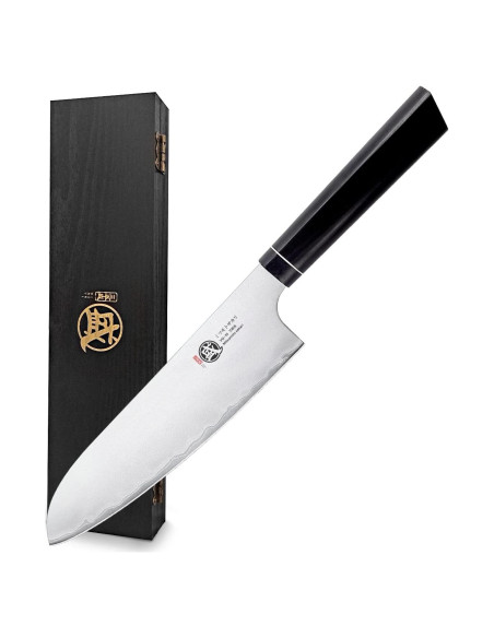 Cuchillo de Chef Santoku MITSUMOTO SAKARI 17.78 cm VG-10 Cuchillo de Chef Santoku MITSUMOTO SAKARI 17.78 cm VG-10