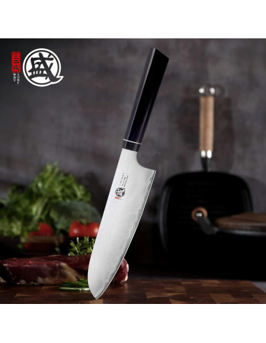 Cuchillo de Chef Santoku MITSUMOTO SAKARI 17.78 cm VG-10