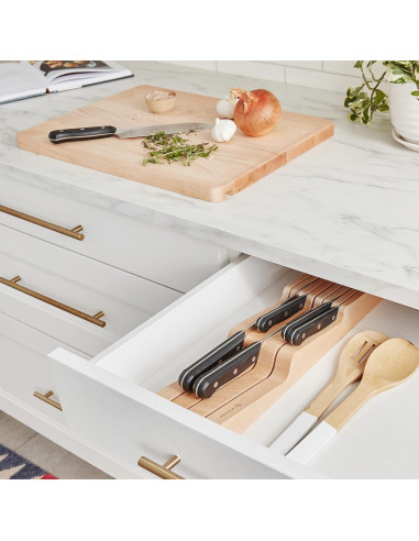 Almacenamiento de cuchillos Wüsthof en cajón 7 ranuras madera