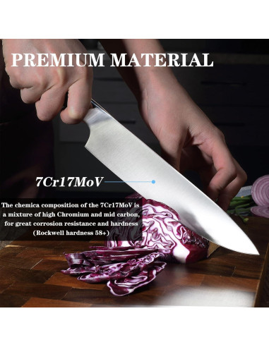 Cuchillo de Chef PAUDIN 20.32 cm Acero Inoxidable Forjado