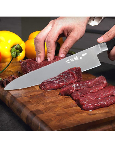 Cuchillo de Chef Japonés Sumteene 24.1 cm Mango Ergonómico