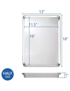 Bandeja para Hornear de Aluminio HARDURA 45.7x33cm 2.5cm 2