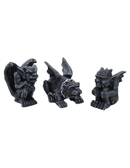 Estatuas de Gárgolas Miniatura PTC, Juego de 3, 7.62 cm Estatuas de Gárgolas Miniatura PTC, Juego de 3, 7.62 cm