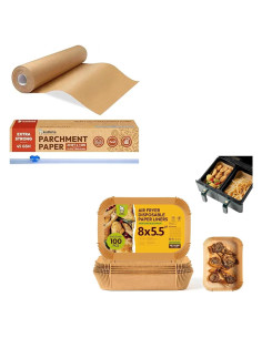 Papel de Parchment Sin Blanquear Katbite 38.1x64m + 100 Forros 20.3x14cm